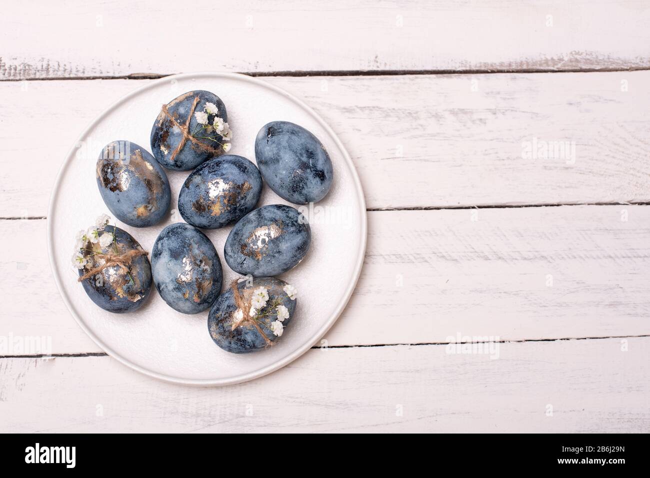 Frame background with robin blue eggs eggs with copy space for text. isolated. Ester concept. Stock Photo
