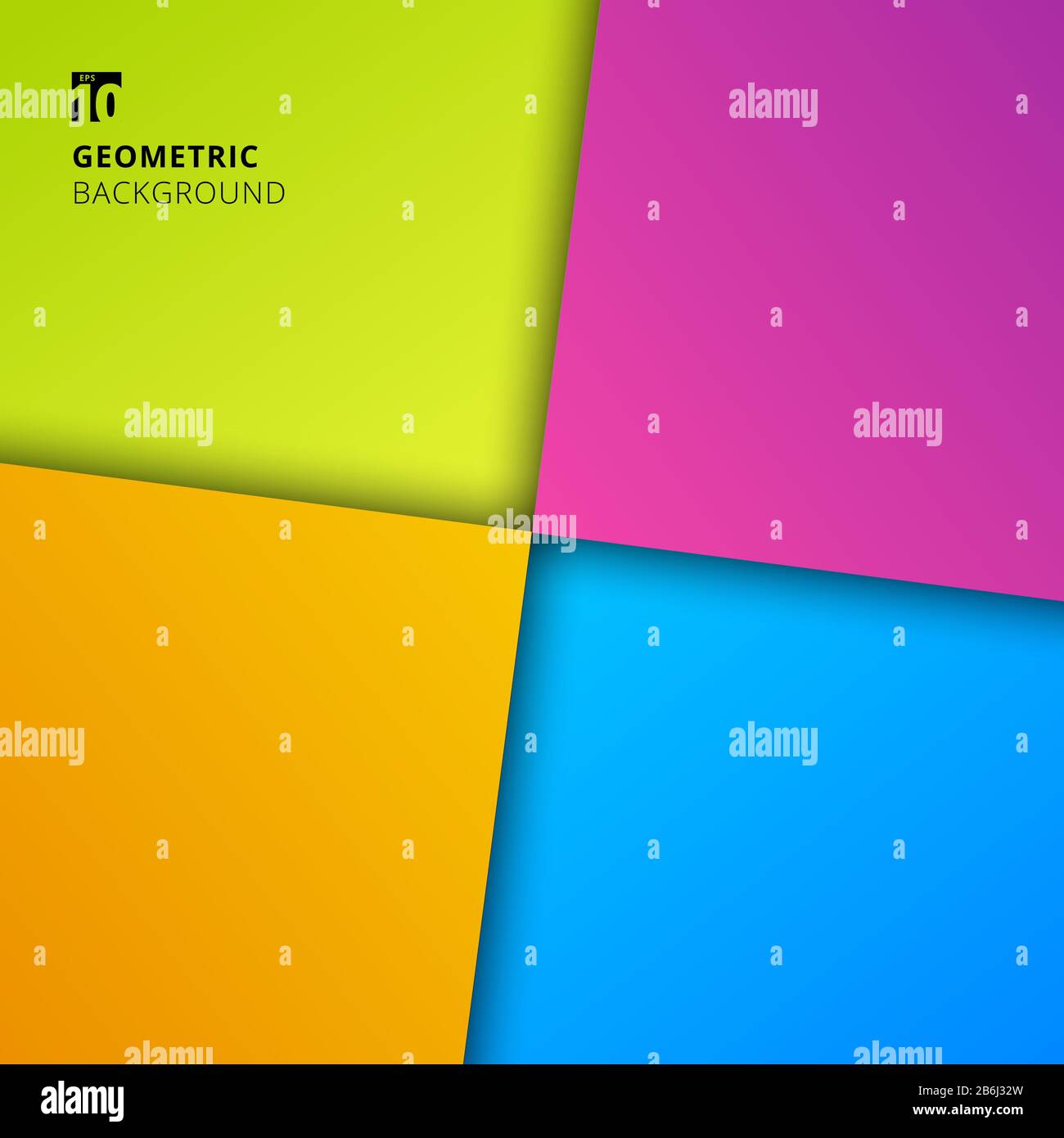 Abstract background colorful geometric square shape with shadow minimal style. Vector illustration Stock Vector