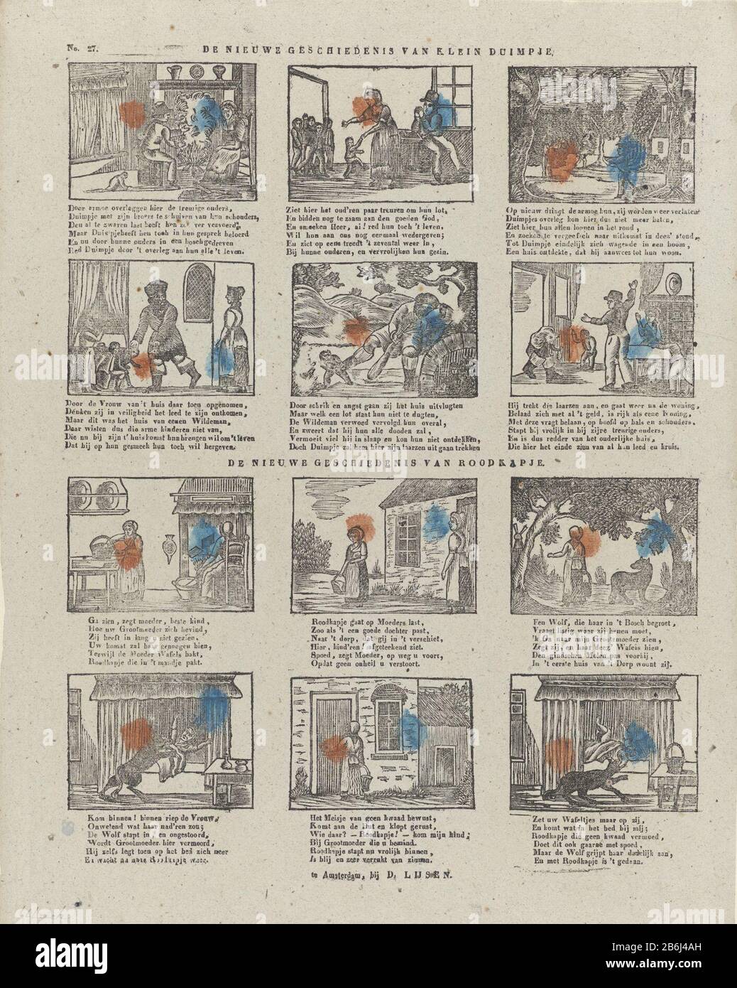 The new history of Tom Thumb the new history of Little Red Riding Hood  (title object) sheet 12 shows, Where: six scenes from the story of Tom  Thumb and six scenes from