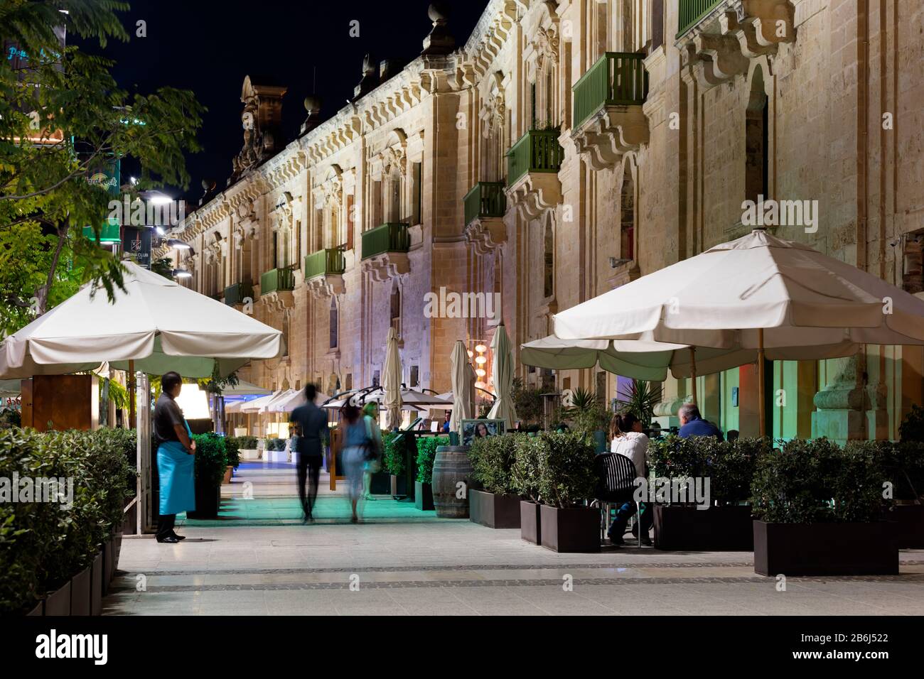 Young people enjoying a night out at the bars and restaurants on