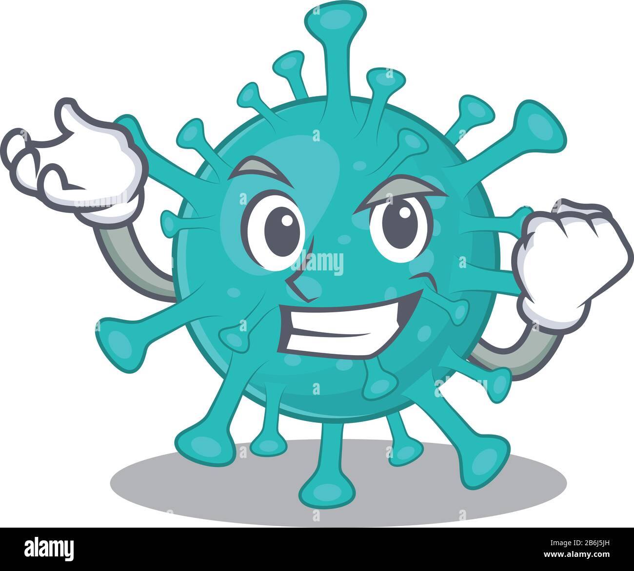 Corona zygote virus cartoon character style with happy face Stock Vector