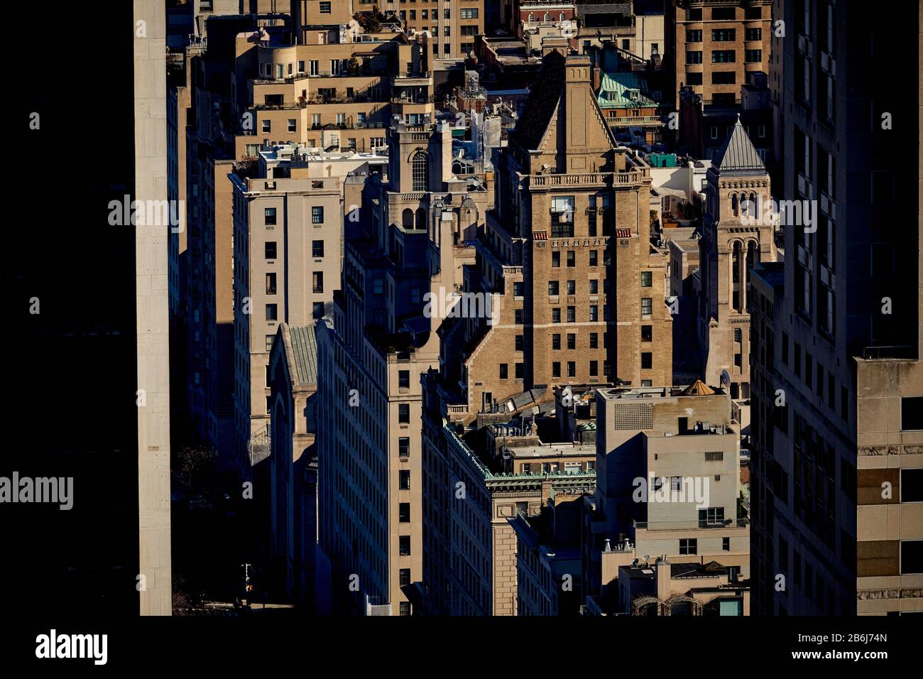 New York city Manhattan skyline upper East side apartments Stock Photo