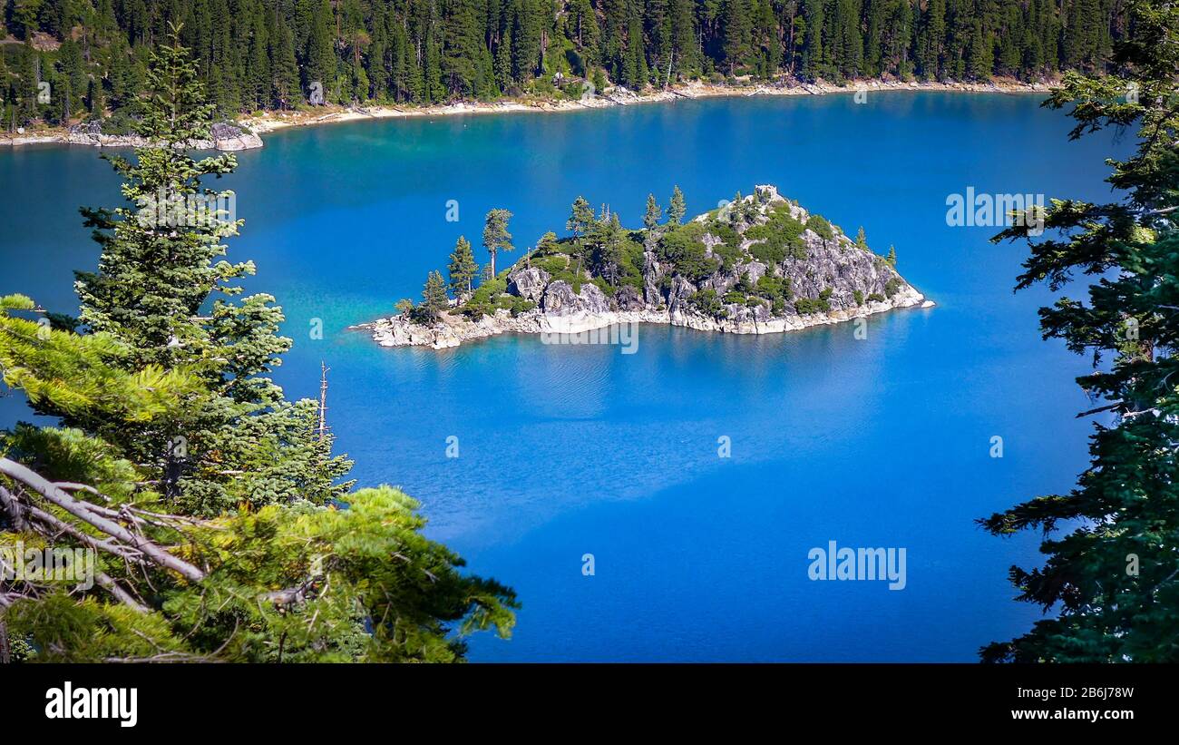 Fannette Island Emerald Bay Lake Tahoe CA USA Stock Photo