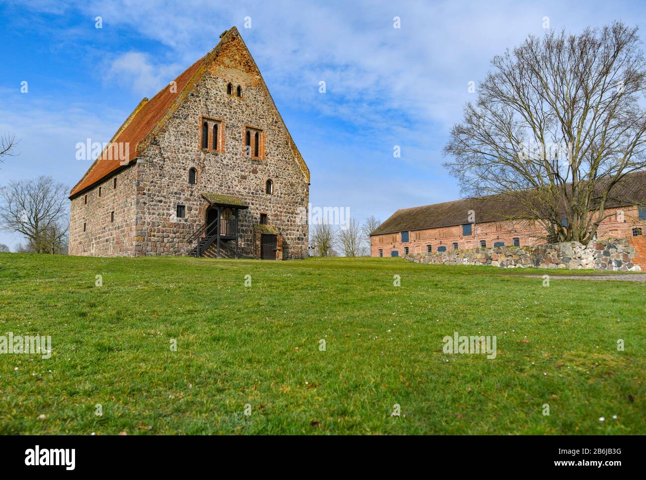 10 March 2020, Brandenburg, Lietzen: The five-storey granary, built in ...