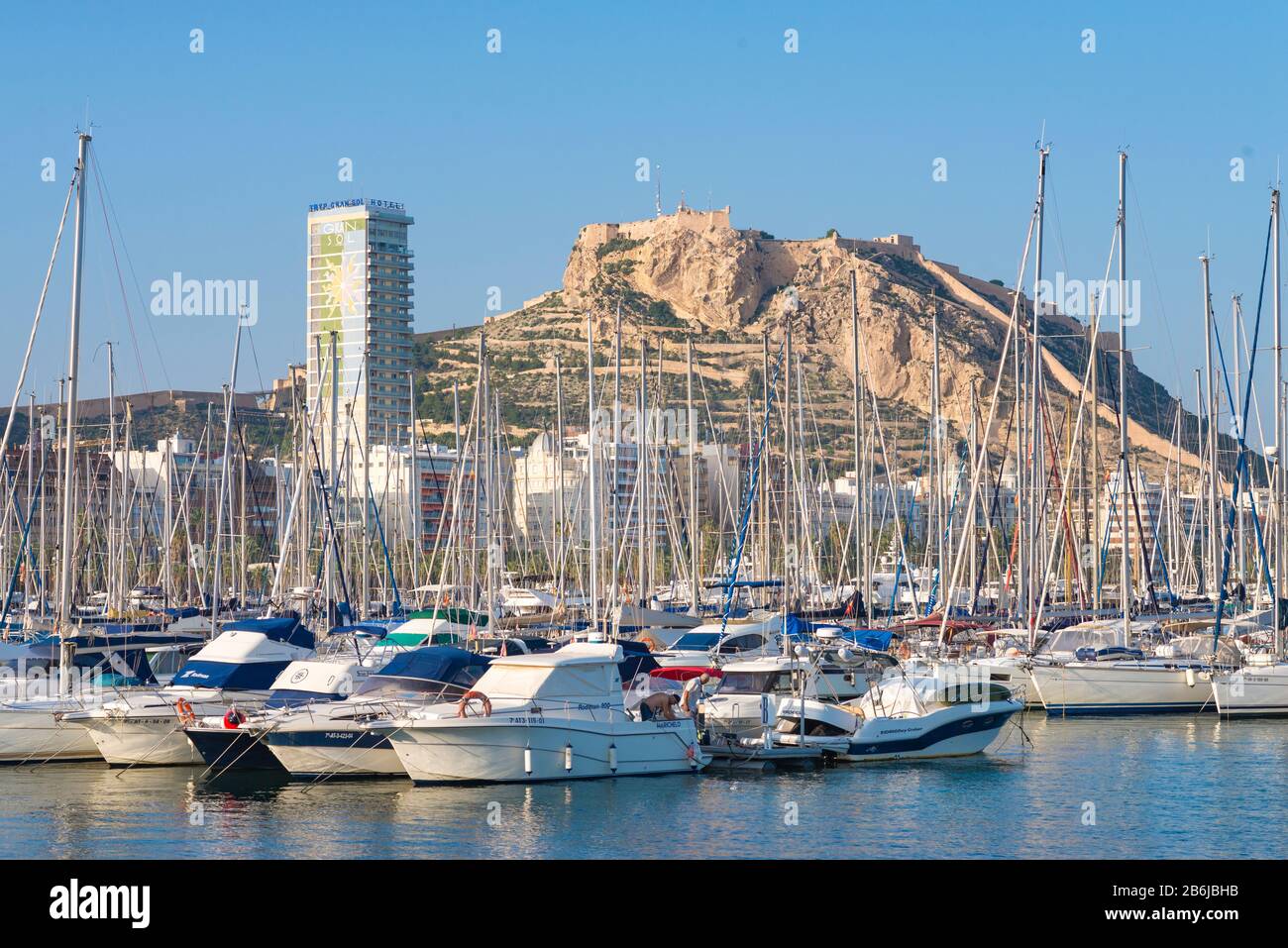 Boats and yachts at Alicante, Spain Stock Photo Alamy