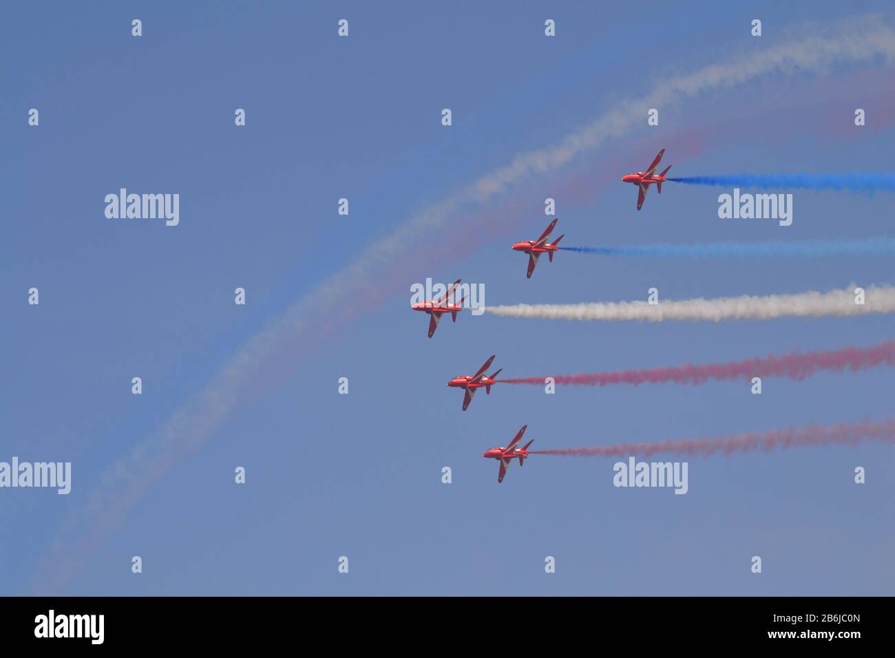 Red Arrows Displaying Stock Photo