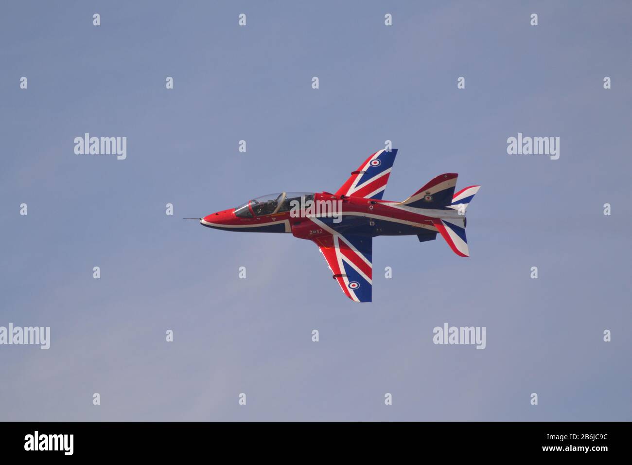 RAF Hawk 100 in 2012 Union Jack Livery Stock Photo