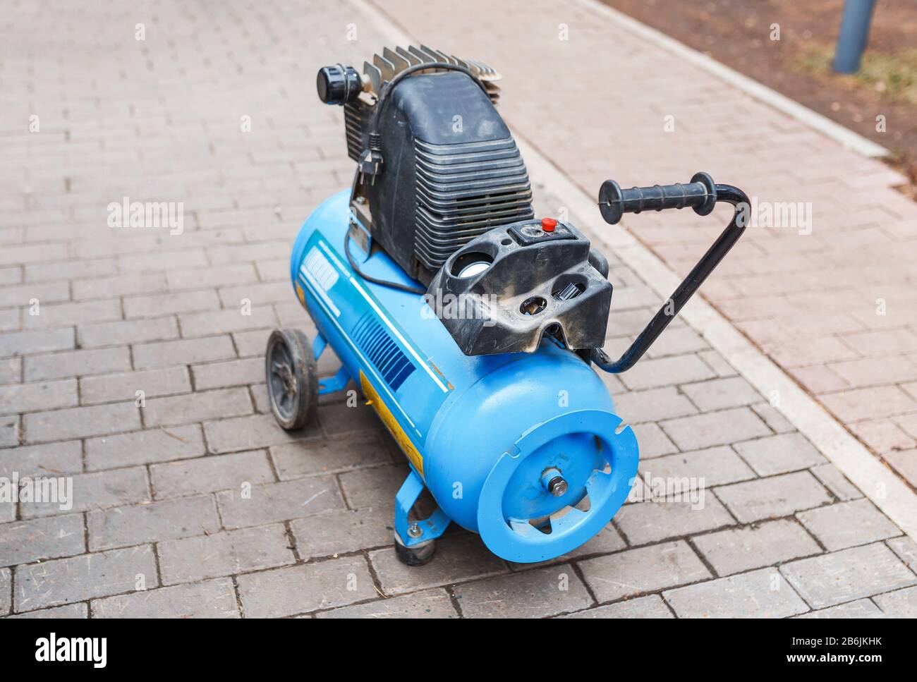 The small industry air pump compressor Stock Photo - Alamy