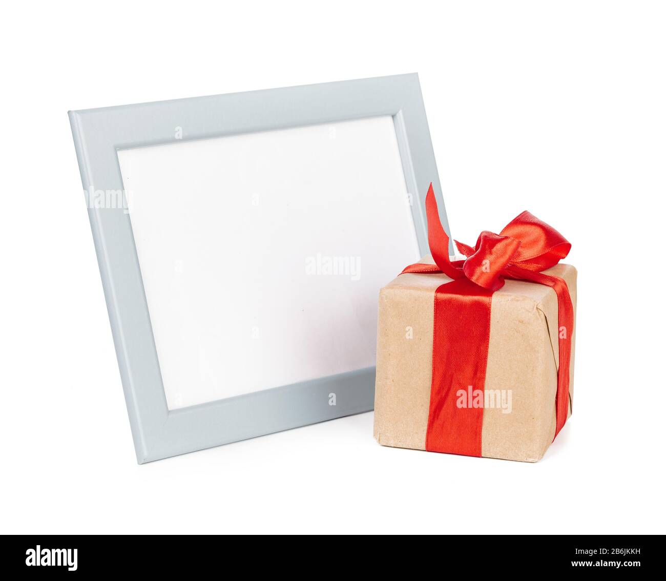gift box with ribbon bow isolated on white background Stock Photo - Alamy