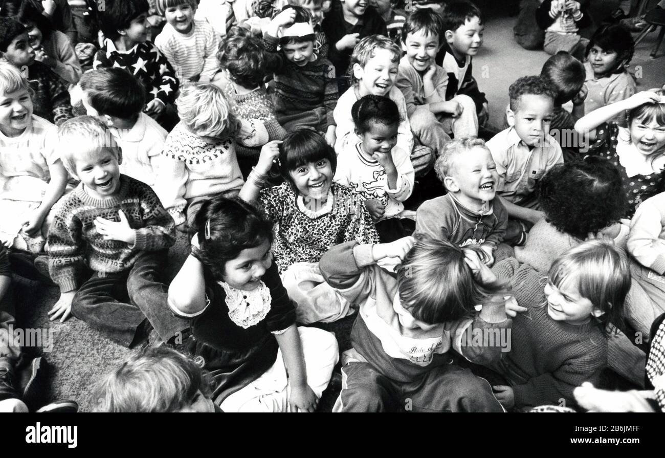 Claremont primary school nursery, Nottingham UK 1989 Stock Photo Alamy