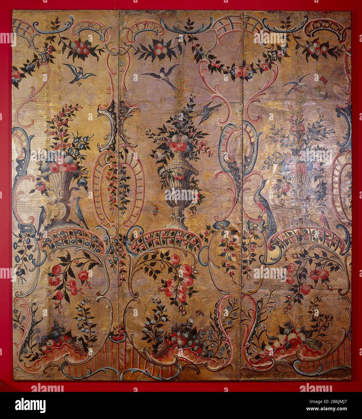 Thirteen Jobs Gold Leather Six Of Which Are Divided Into Two Panels Dertien Banen Goudleer Stock Photo Alamy alamy