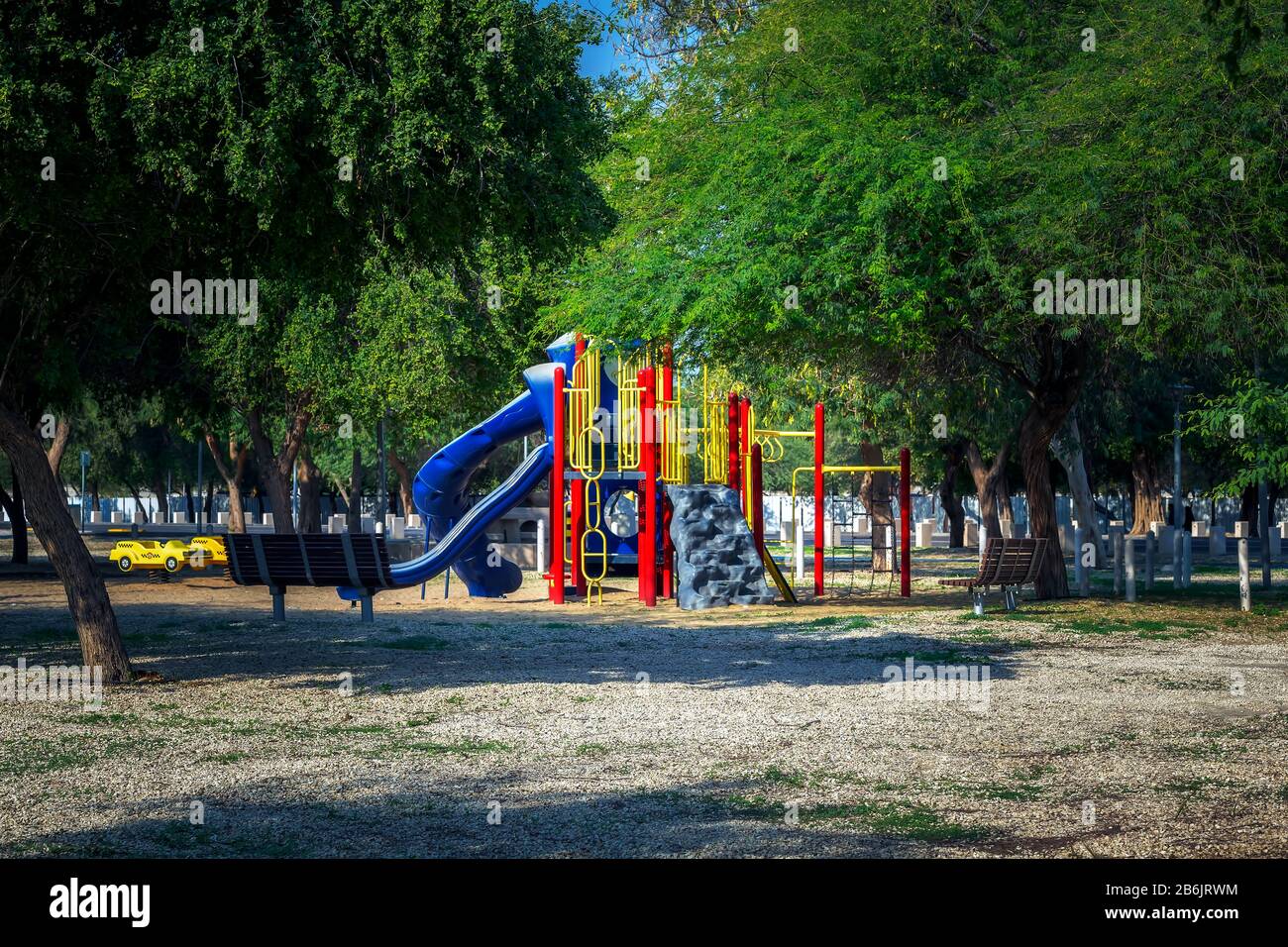 Kids Play Area in Deffi Park in Jubail Saudi Arabia Stock Photo