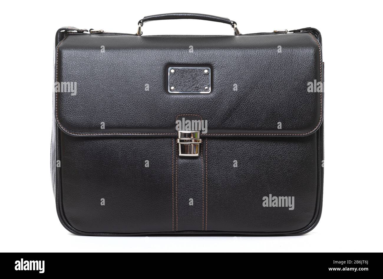 expensive elegant men's briefcase on a white background Stock Photo Alamy
