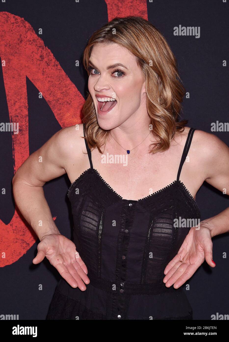 HOLLYWOOD, CA - MARCH 09: Missi Pyle attends the premiere of Disney's 'Mulan' at the El Capitan Theatre on March 09, 2020 in Hollywood, California. Stock Photo