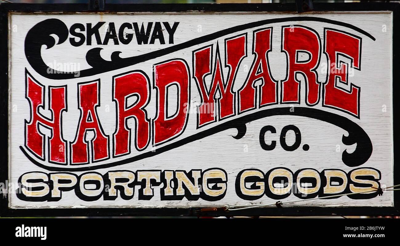 Skagway hardware store sign hires stock photography and images Alamy