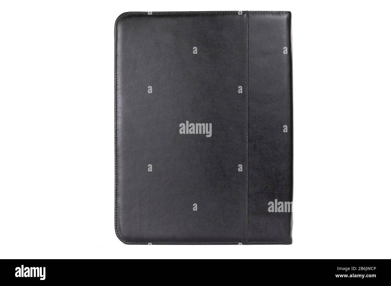 office leather folder for securities on a white background Stock Photo