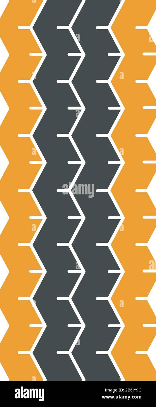 Track tread black and yellow RGB color icon. Detailed automobile, motorcycle tyre marks. Car wheel trace with thin grooves. Vehicle tire trail Stock Vector