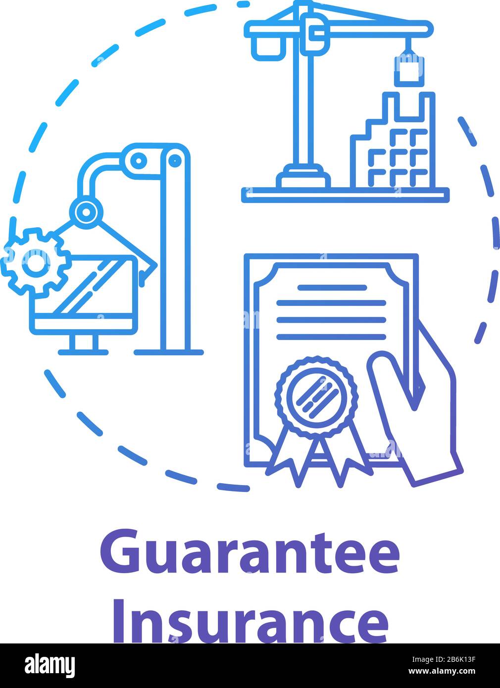 Guarantee insurance concept icon. Documental agreement. Safety coverage