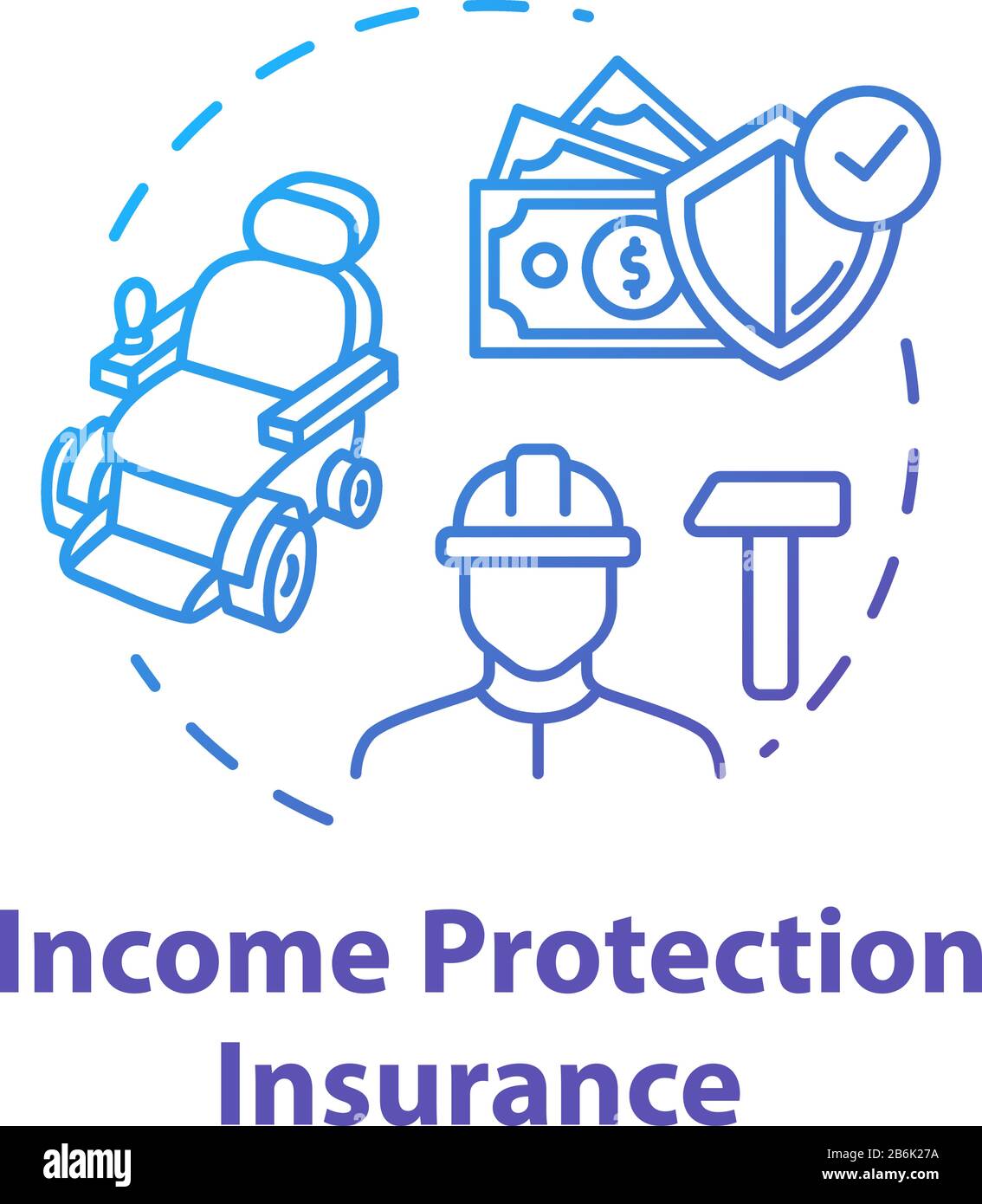 protection insurance concept icon. Safe life. Work accident