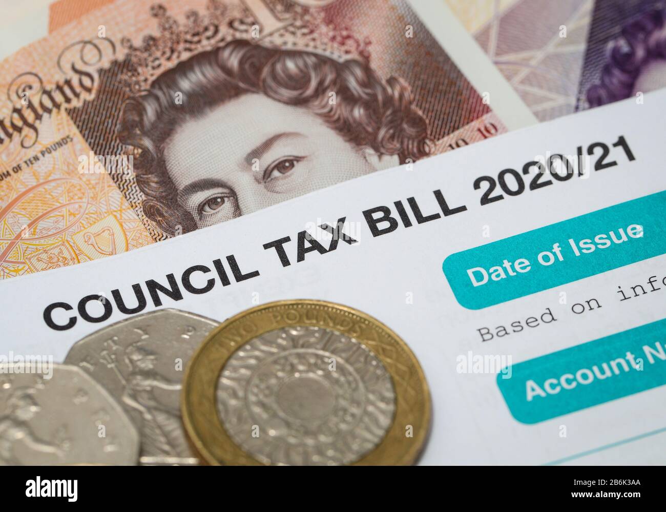 Council Tax Bill for 2020/21 Stock Photo