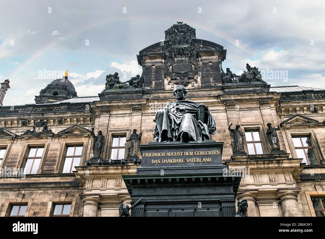 DRESDEN, GERMANY, MARCH 21, 2017: The monument to Frederick Augustus I king of Saxony Stock Photo