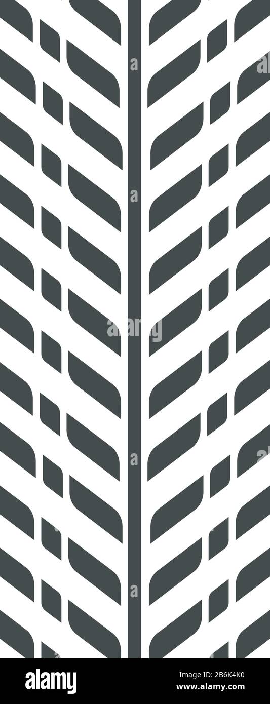 Tire print black glyph icon. Detailed automobile, motorcycle tyre marks