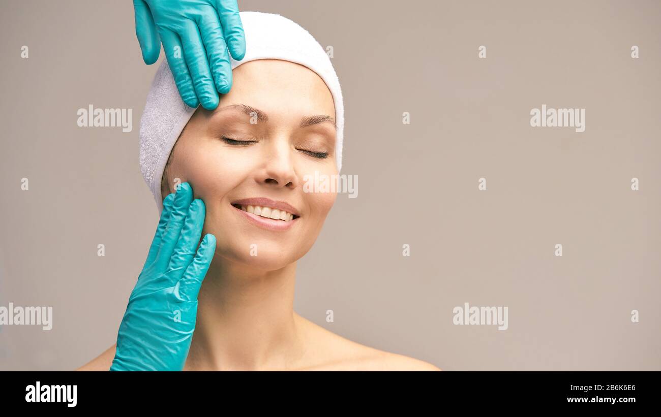 Derma rejuvenate treatment. Cosmetology face surgery. Anti wrinkle exam