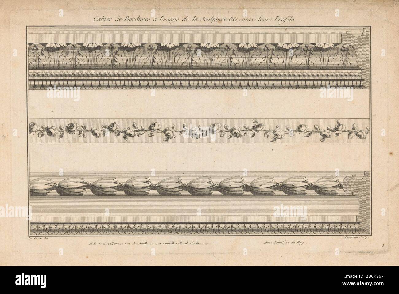 A List Of Acanthus Leaves A List Of Roses And A List Of Floral Motifs Verso Drawing Of A Man With Feet Uit Manufacturer Printmaker Berthault Listed Property To Order Of