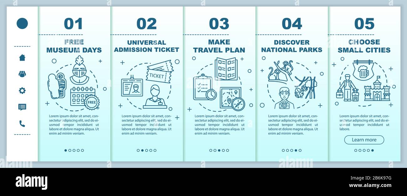 onboarding vector template. Responsive mobile website with icons ...