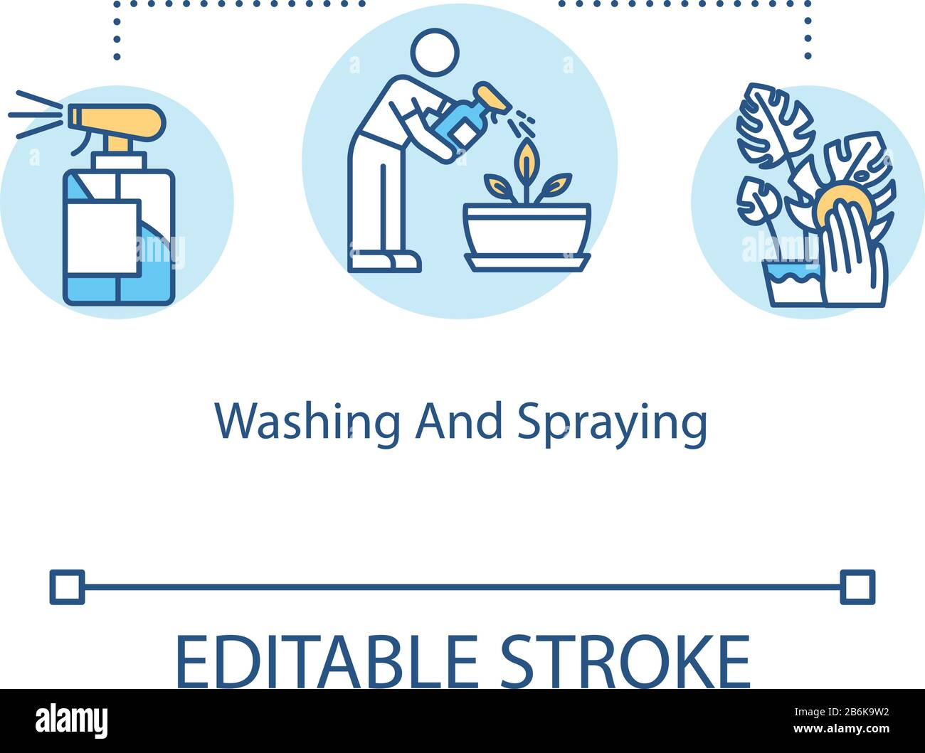 Misting houseplant Stock Vector Images Alamy