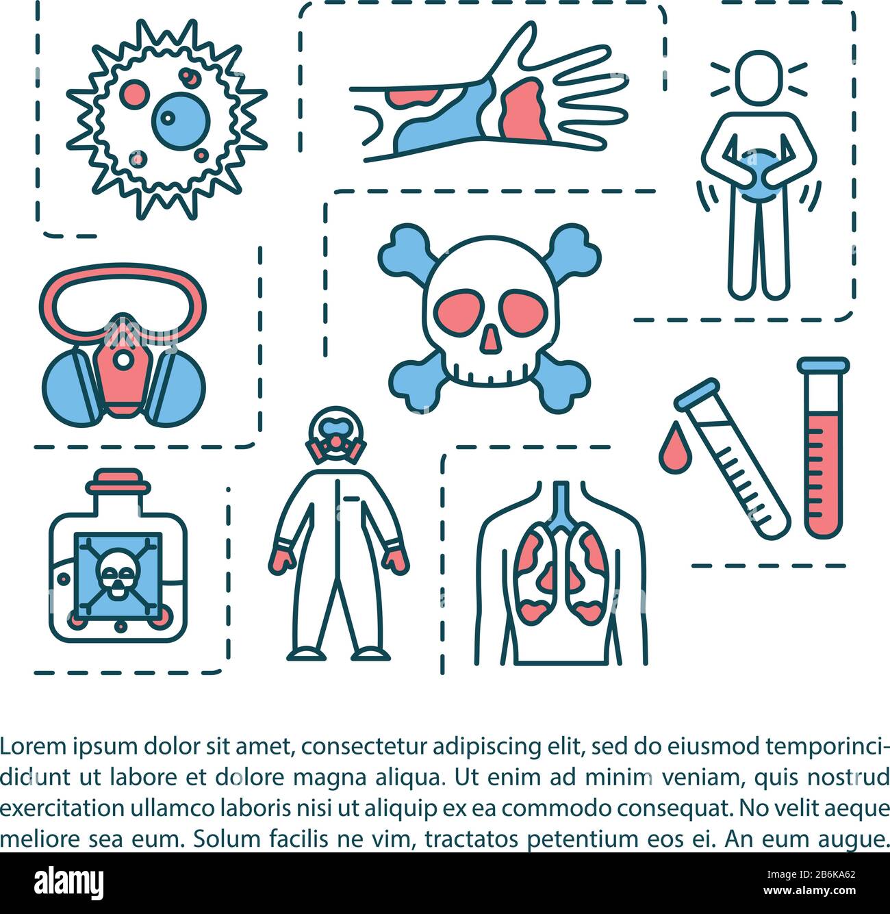 Radiation poisoning concept icon with text. intoxication, Toxic