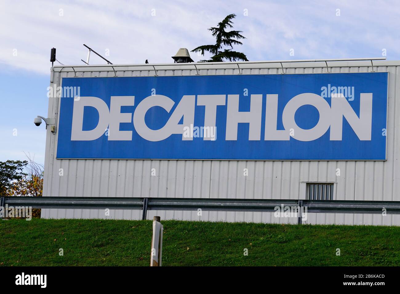 Bordeaux , Aquitaine / France - 10 30 2019 : Decathlon sign logo store French shop sporting goods retailer brand Stock Photo