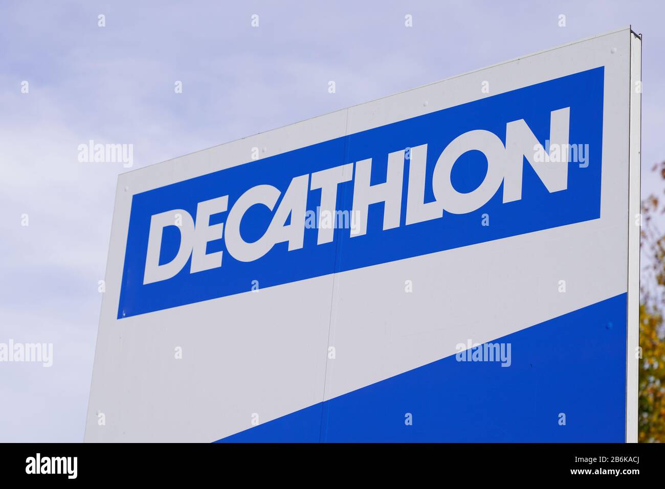 Bordeaux , Aquitaine / France - 10 27 2019 : Decathlon sign logo store French shop sporting goods retailer brand Stock Photo