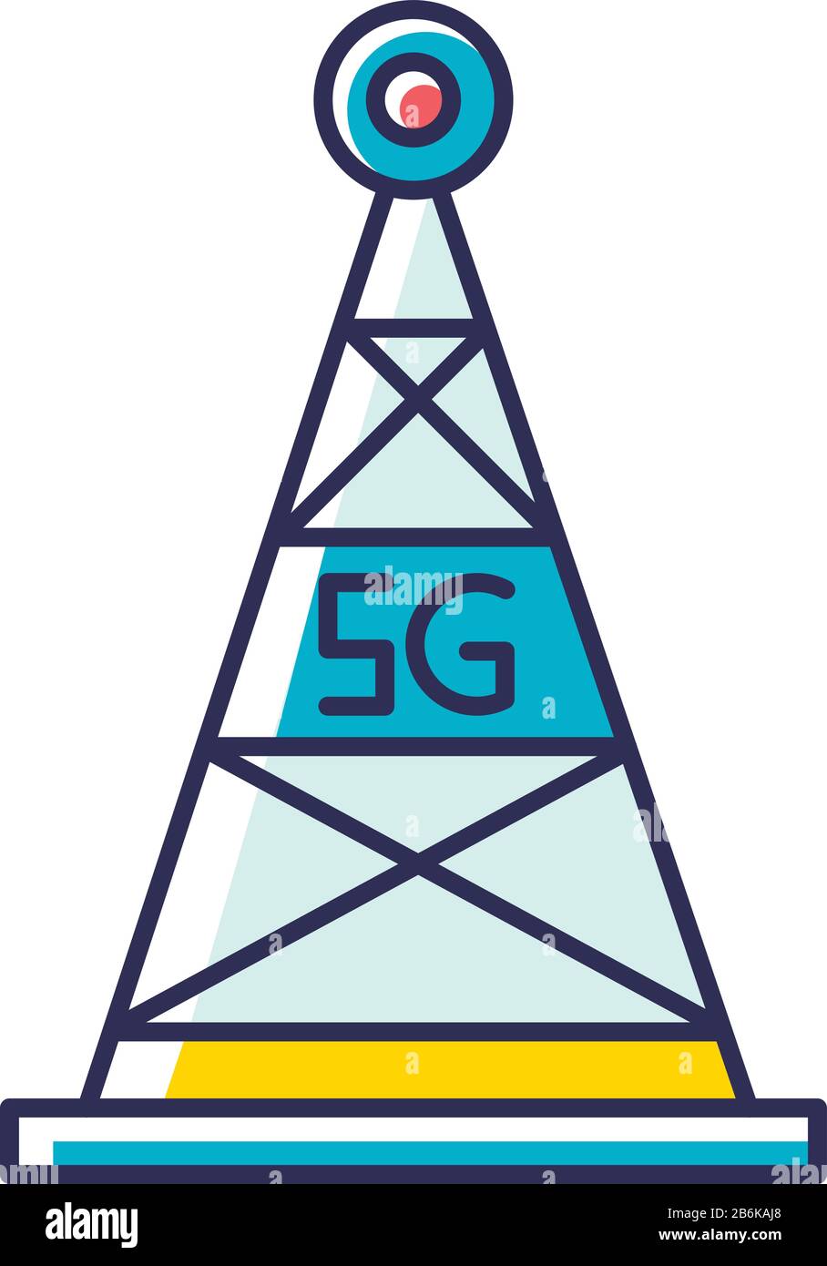 5G smart city RGB color icon. Improved urban infrastructure. Mobile  cellular network coverage. Wireless technology. High quality signal.  Isolated Stock Vector Image & Art - Alamy