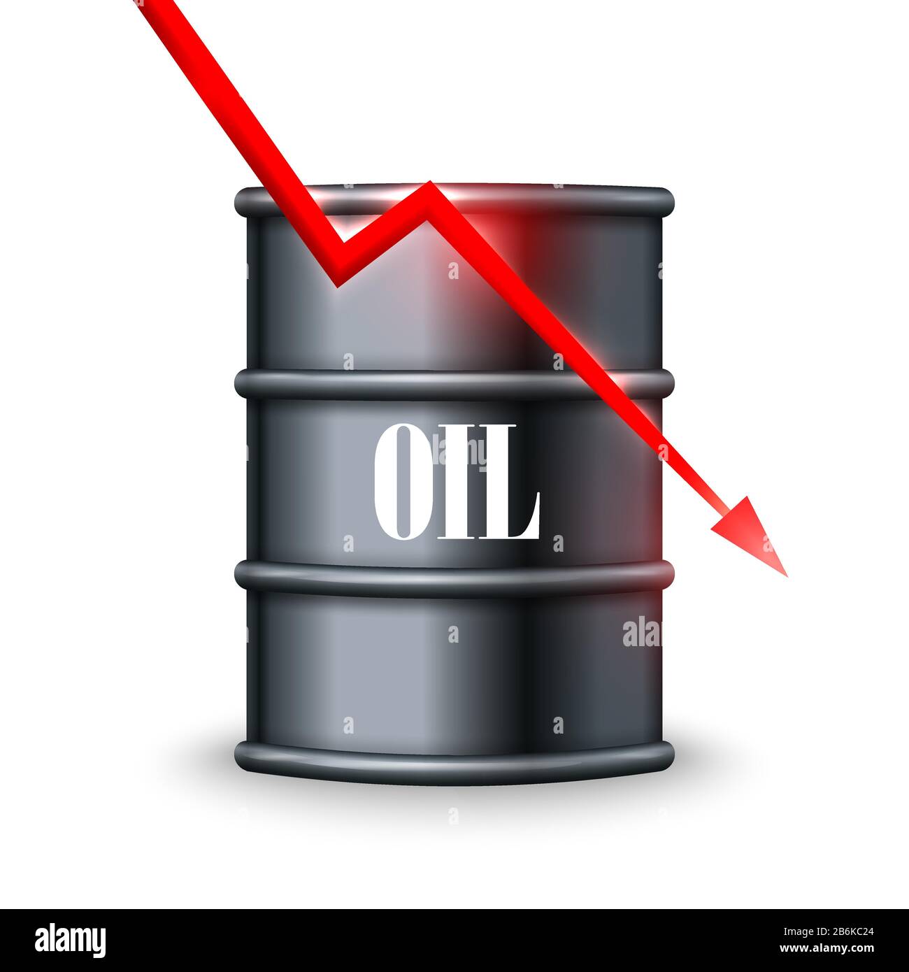 Oil price drop. Vector illustration Stock Vector