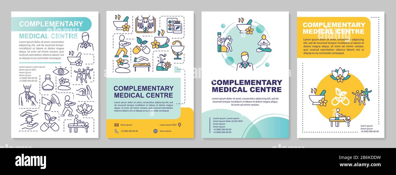 Complementary medical centre brochure template. Alternative medicine