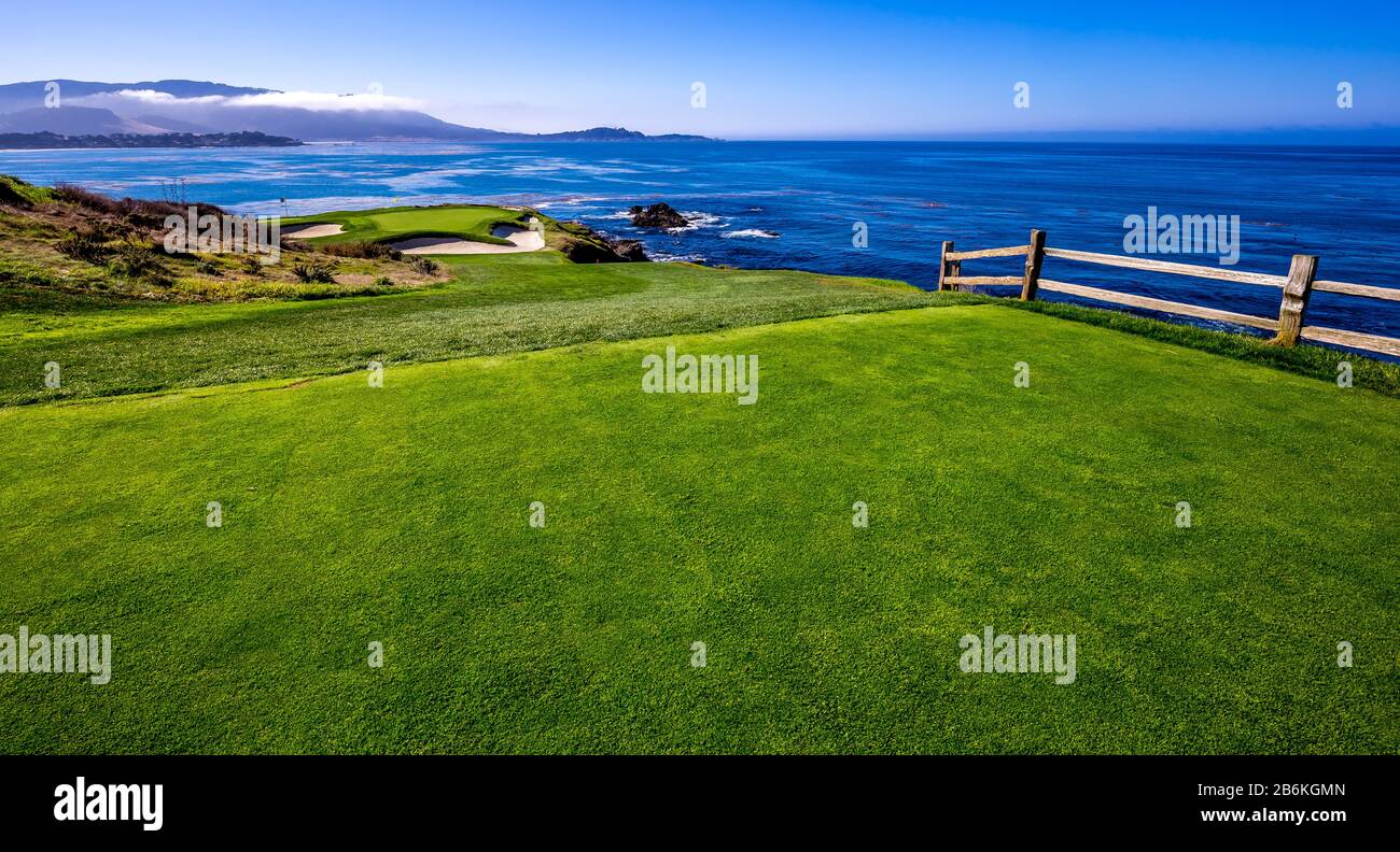 Pebble Beach golf course, Monterey, California, usa Stock Photo Alamy