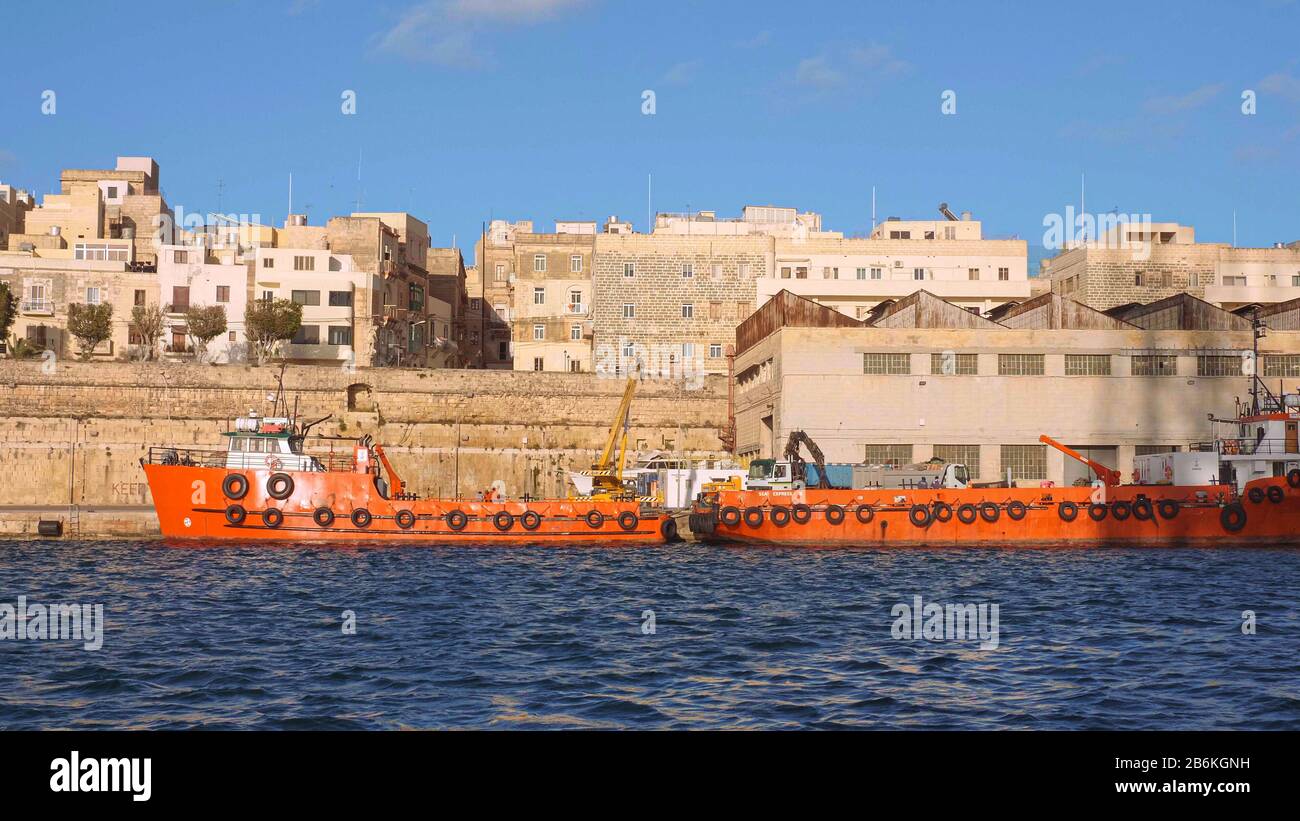 Boat trip along the port of Valletta in Malta MALTA, MALTA MARCH 5