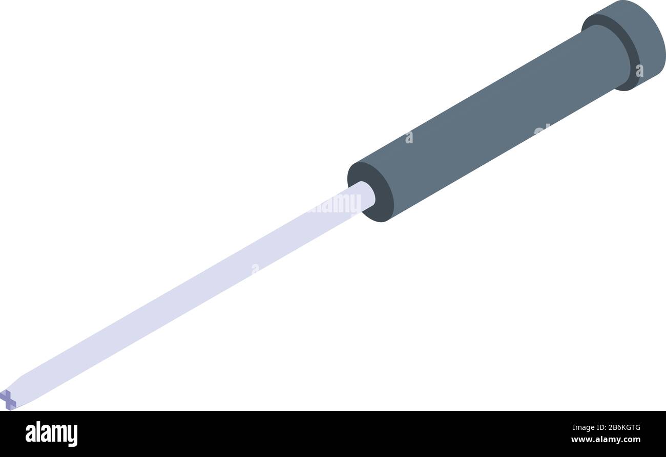 Screwdriver icon, isometric style Stock Vector