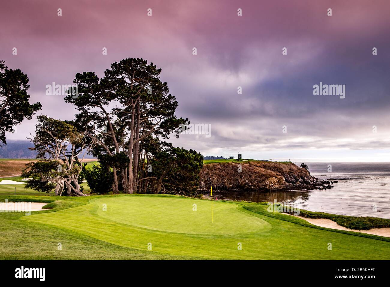 Pebble Beach golf course, Monterey, California, usa Stock Photo Alamy