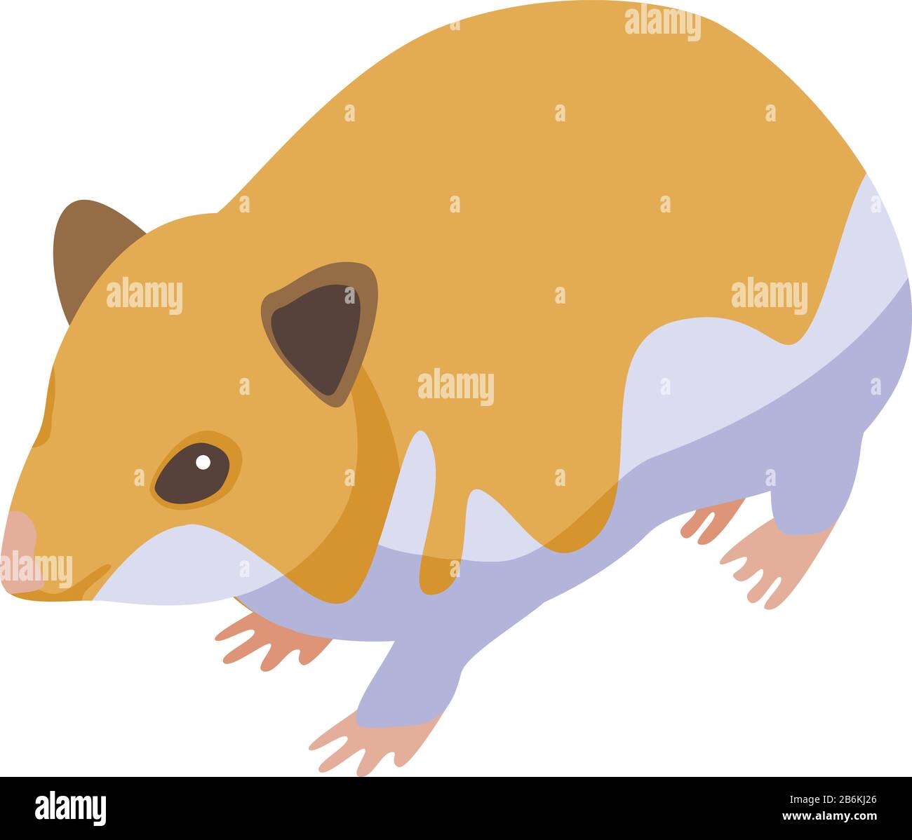 Puppy hamster icon, isometric style Stock Vector