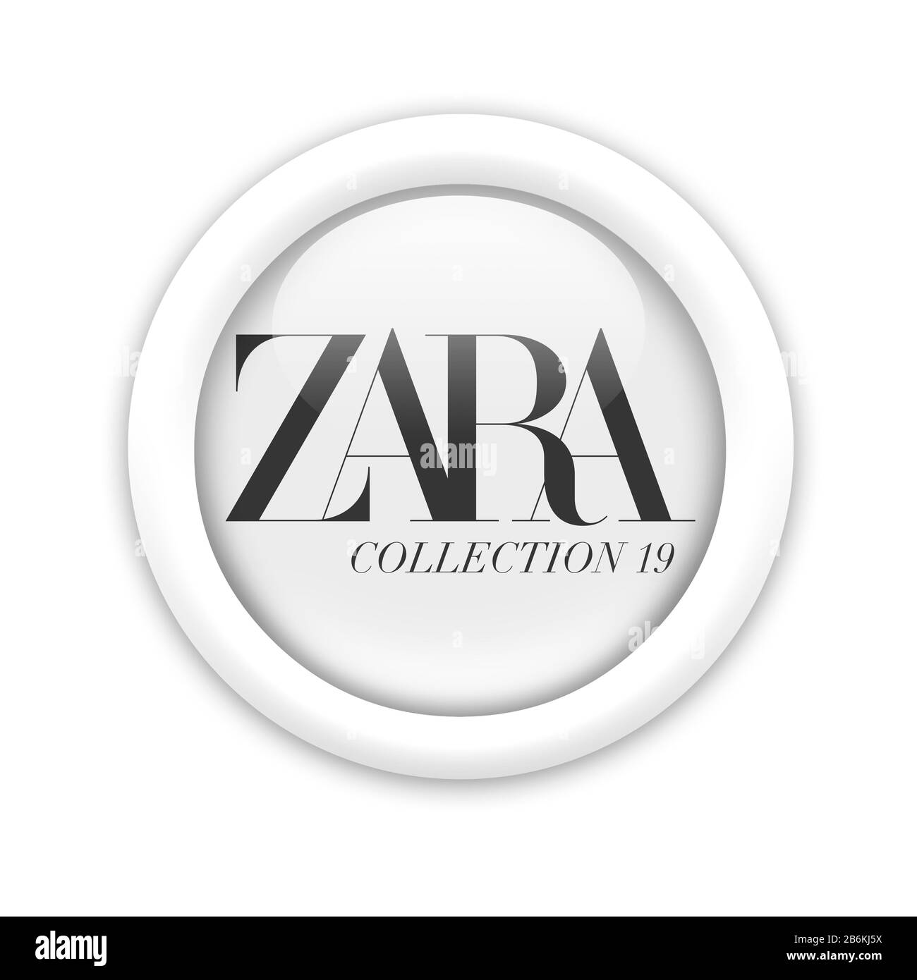 Zara logo Black and White Stock Photos & Images - Alamy