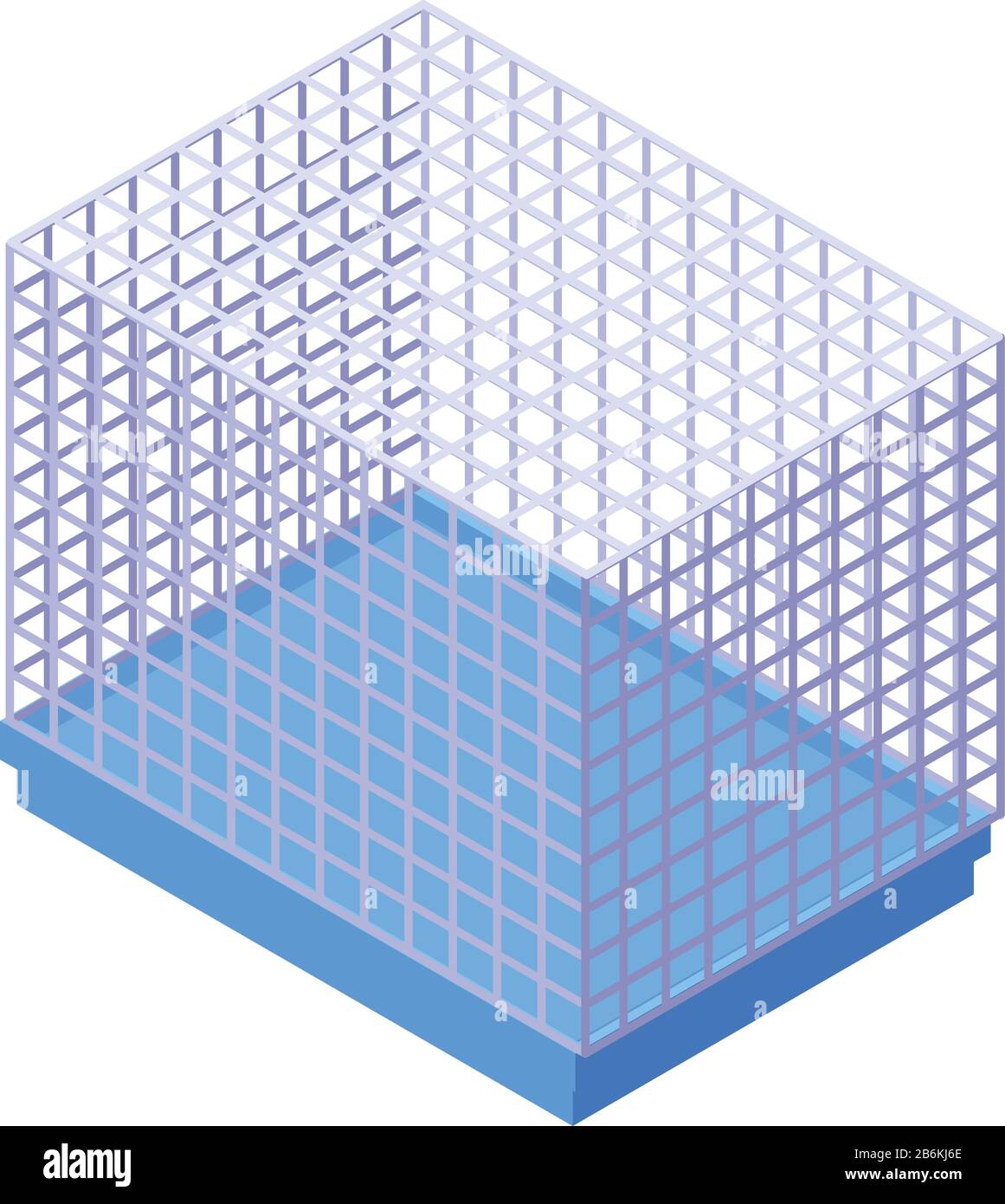 Hamster cage icon, isometric style Stock Vector