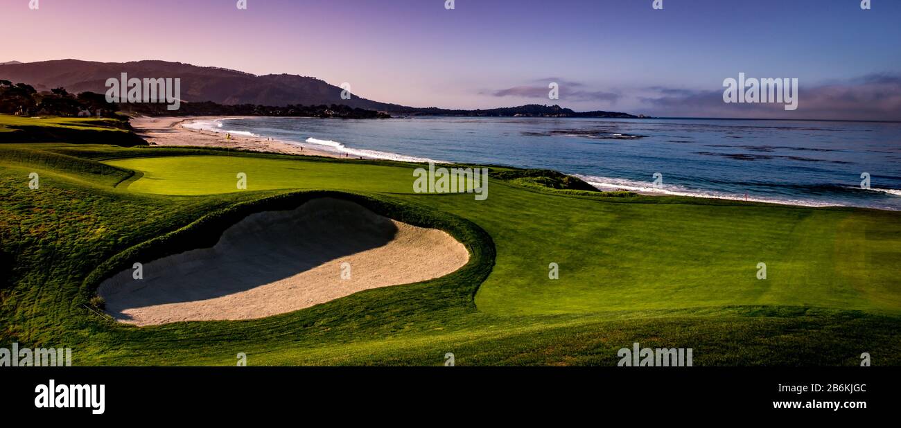 Pebble Beach golf course, Monterey, California, usa Stock Photo Alamy