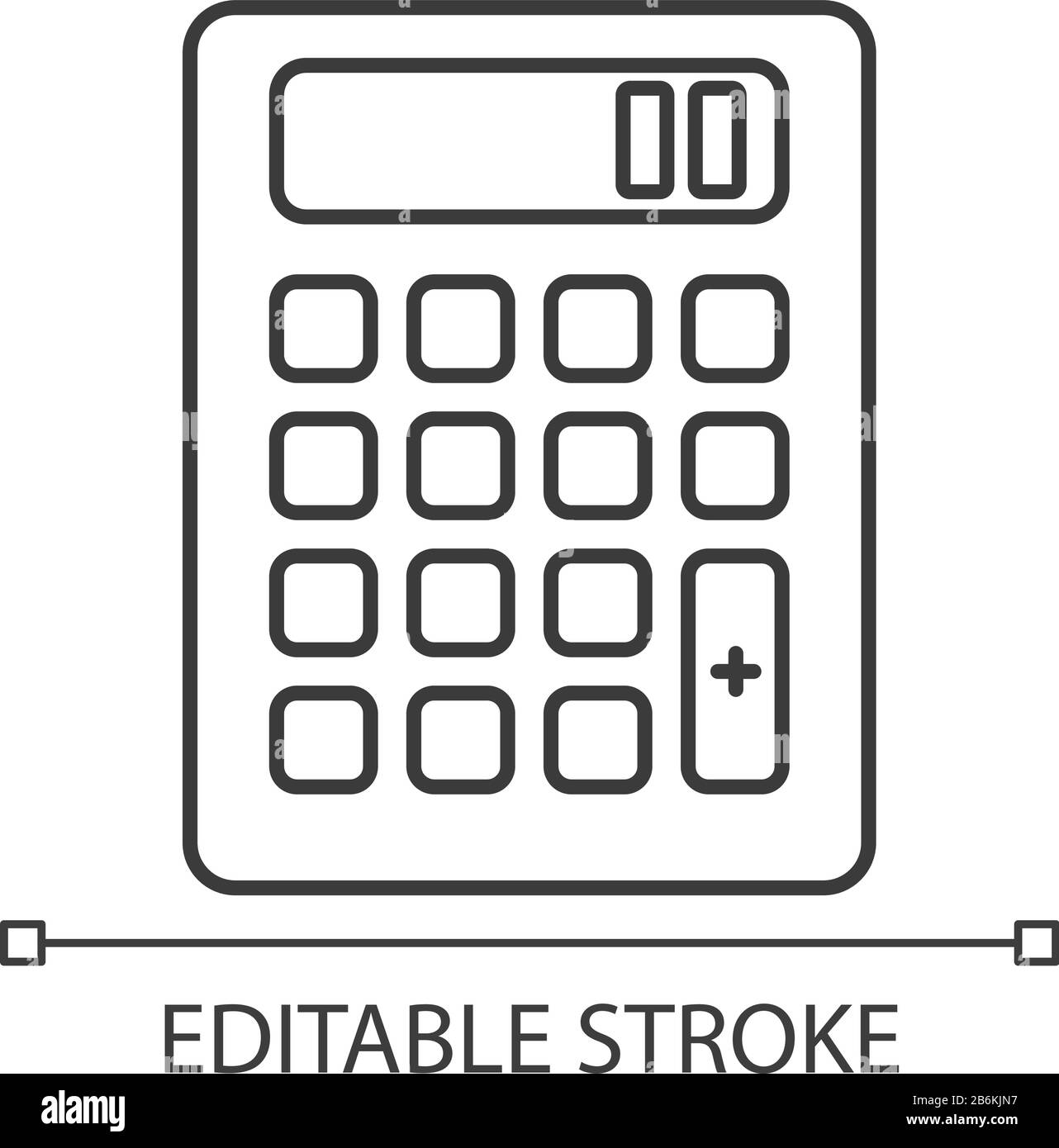 Pocket calculator pixel perfect linear icon. Calculation. Quick counting.  Small electronic gadget. Thin line customizable illustration. Contour  symbol Stock Vector Image & Art - Alamy