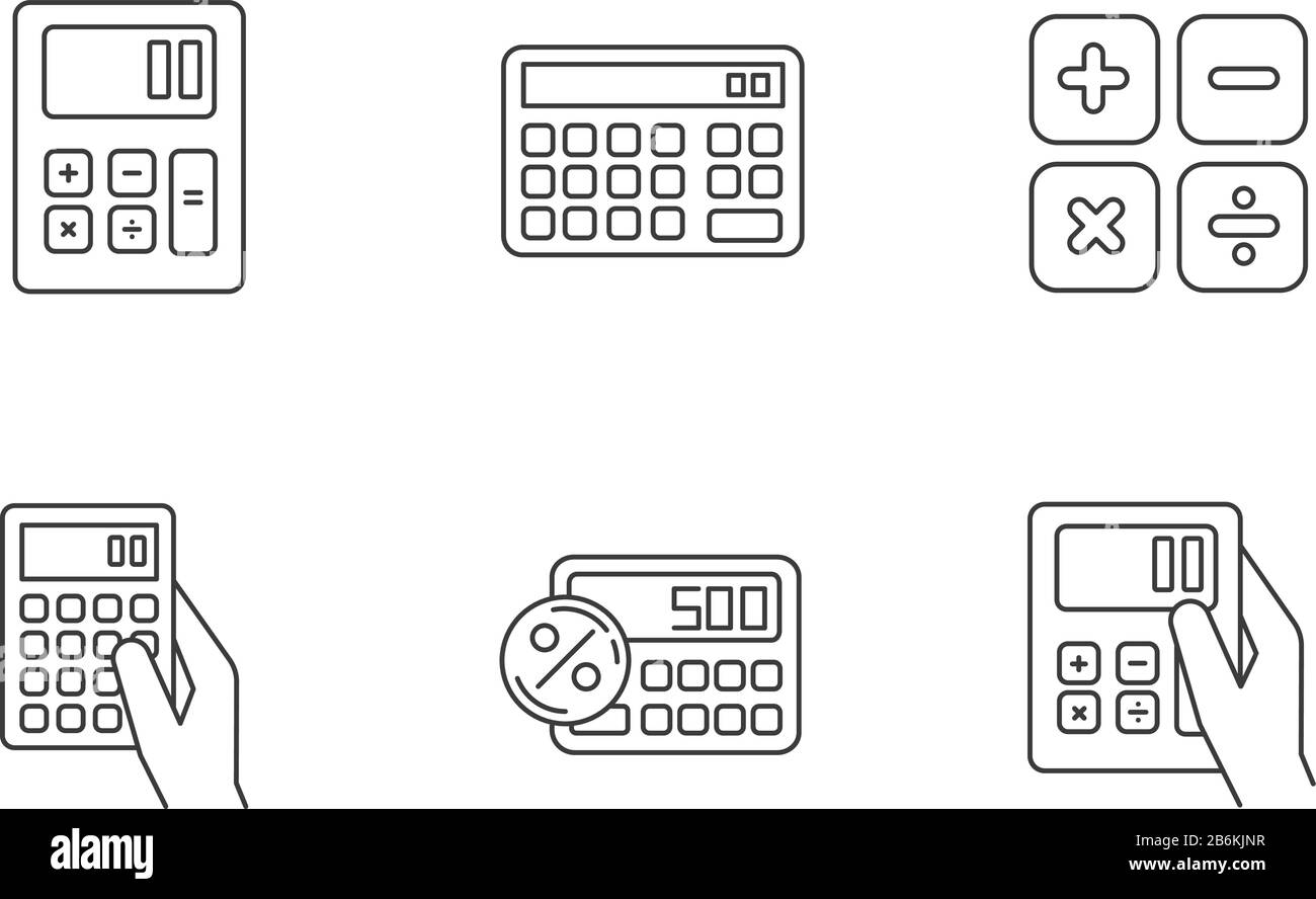 Digital pocket calculator Stock Vector Images - Alamy