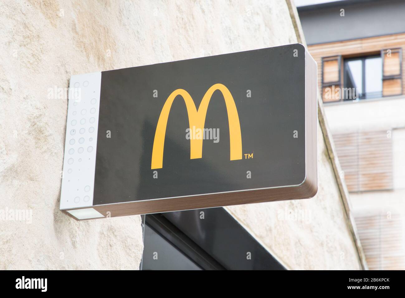 Bordeaux, Aquitaine / France - 06 10 2018 : teaches commercial sign in the street for the brand MC restaurant Mac Donald Stock Photo