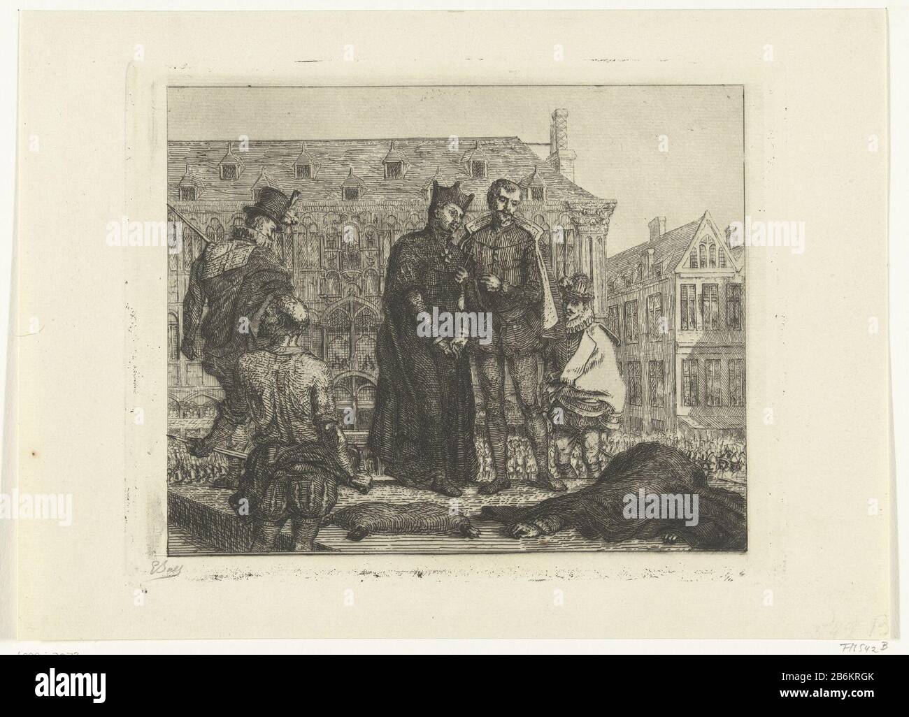 Egmond On The Scaffold 1568 The Count Of Egmont On The Scaffold Looks At The Body Of The Earl Of Horne Under A Rug Next To Him A Priest Left The Beul