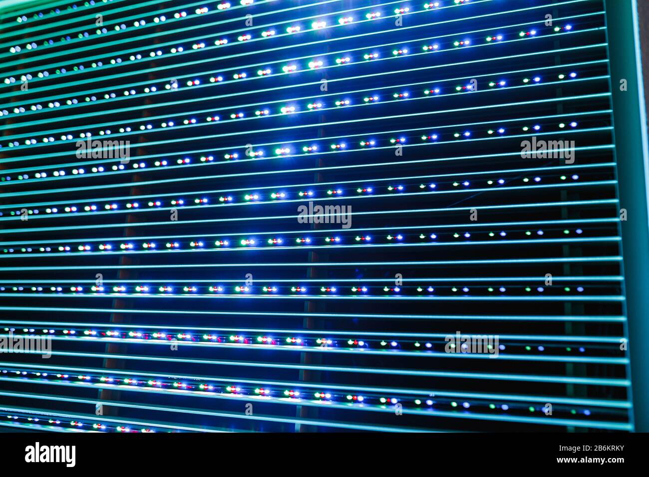 Closeup of pixels on an a plasma TV screen. Stock Photo