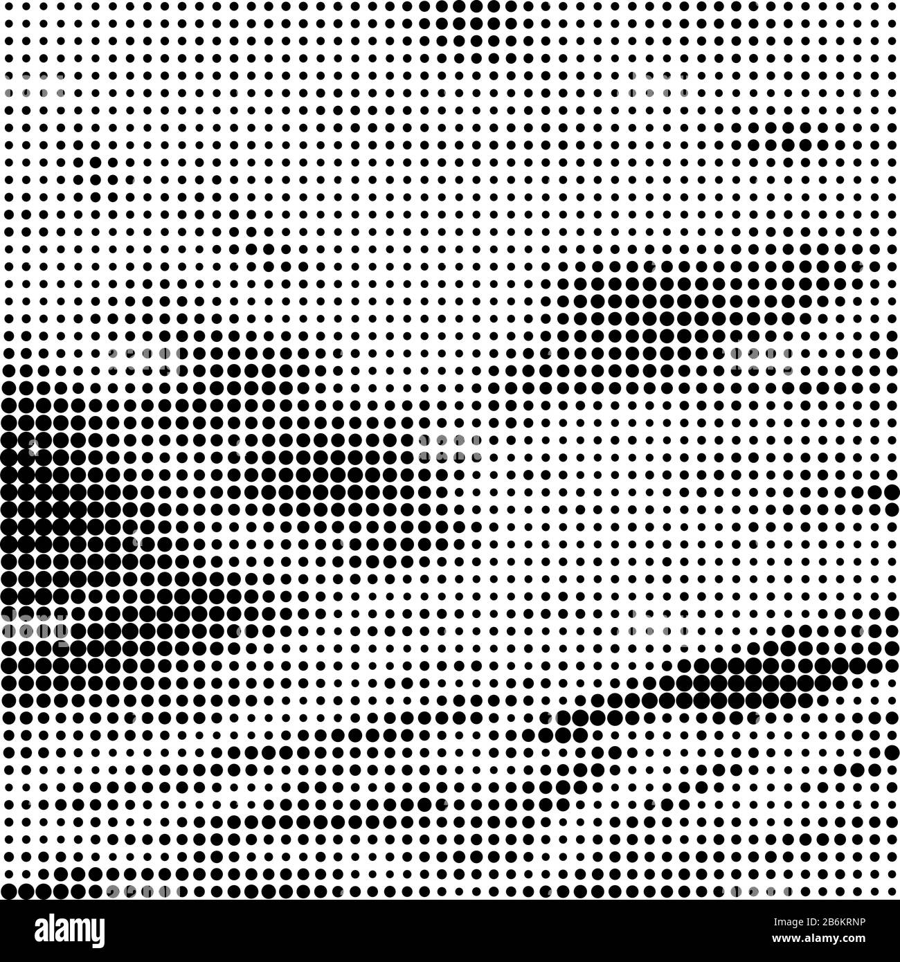 Halftone Pattern Set Of Dots Dotted Texture On White Background